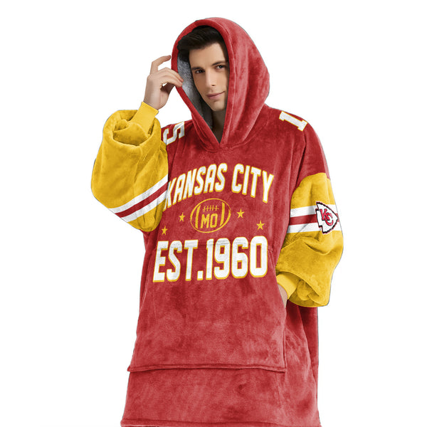 PM 15 Kansas City Football Unisex Blanket Hoodie