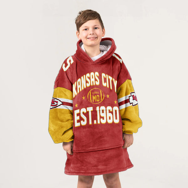 PM 15 Kansas City Football Unisex Blanket Hoodie