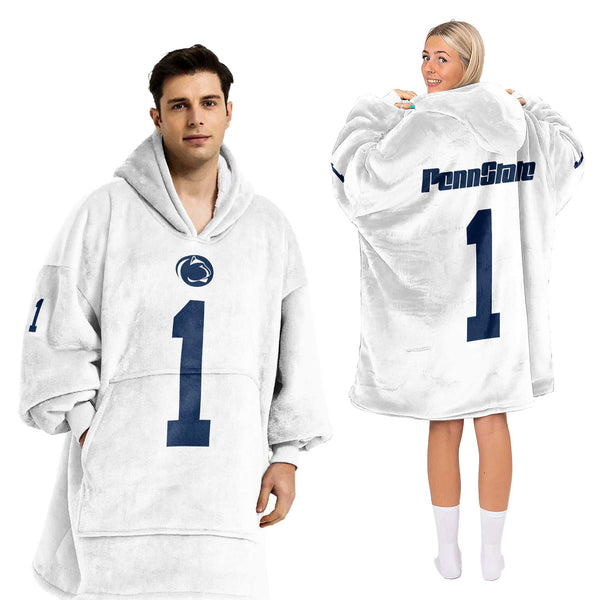 Adult #1 Penn State Football Unisex Blanket Hoodie