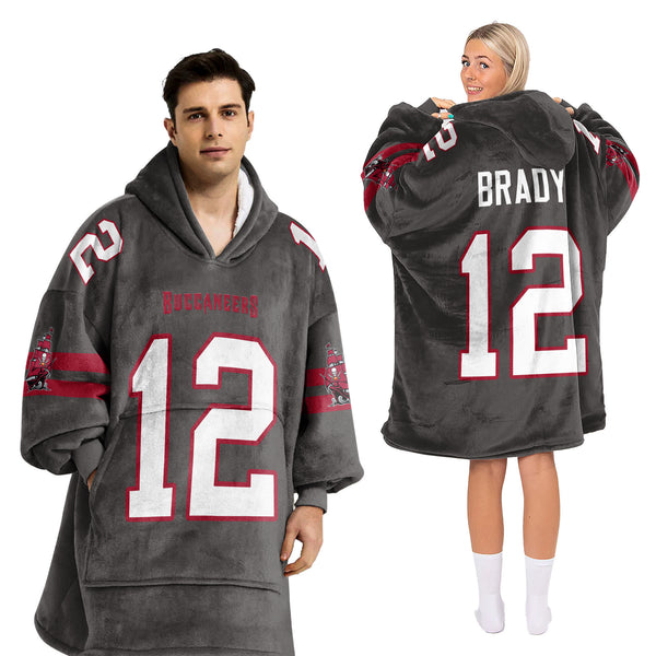 Adult 12 Tampa Bay Football Unisex Blanket Hoodie