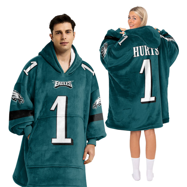 Adult J.H 1 Philadelphia Football Unisex Blanket Hoodie