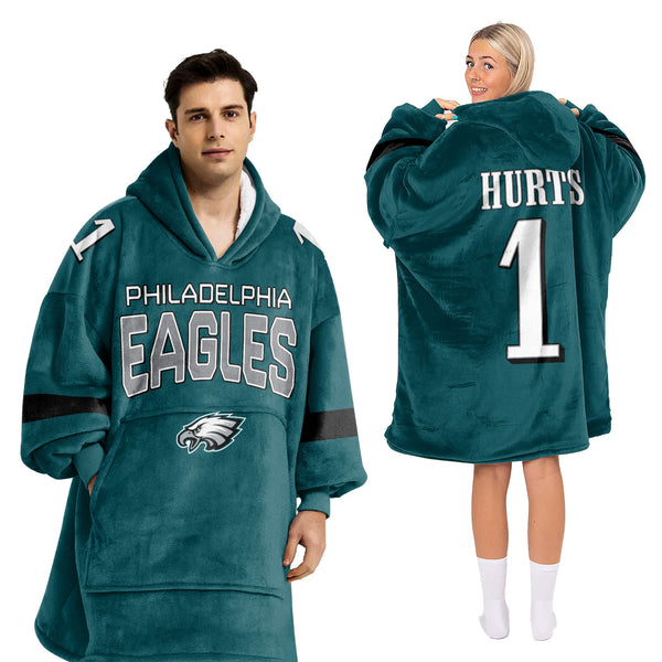 Adult 1 Philadelphia Football Unisex Blanket Hoodie