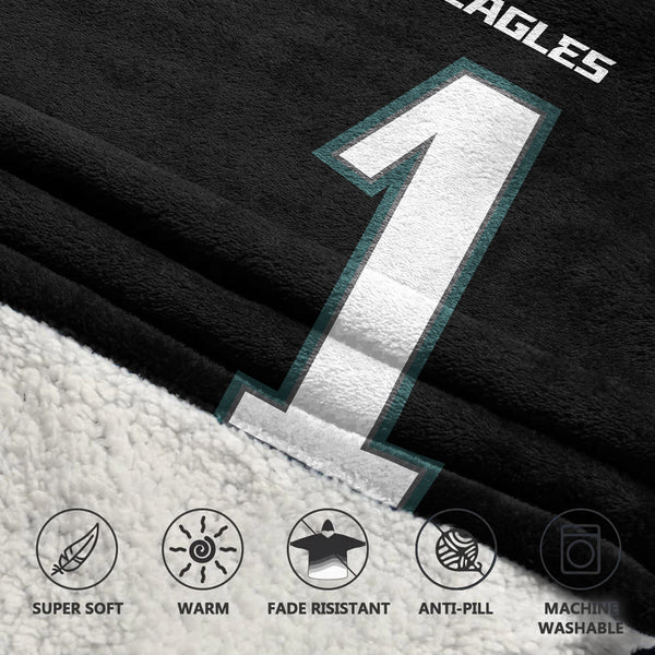 Adult 1 Philadelphia Football Unisex Blanket Hoodie