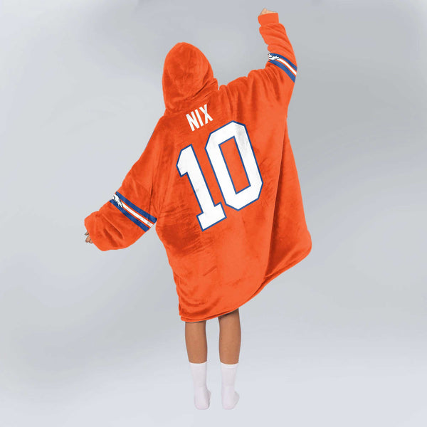 10 Denver Football Unisex Blanket Hoodie