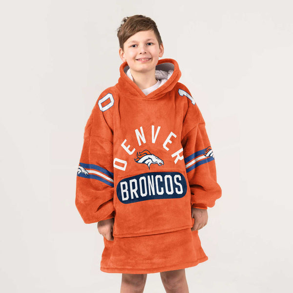 10 Denver Football Unisex Blanket Hoodie