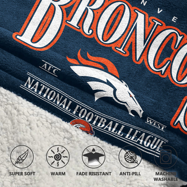 10 Denver Football Unisex Blanket Hoodie