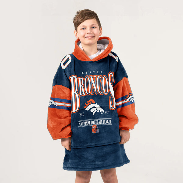 10 Denver Football Unisex Blanket Hoodie