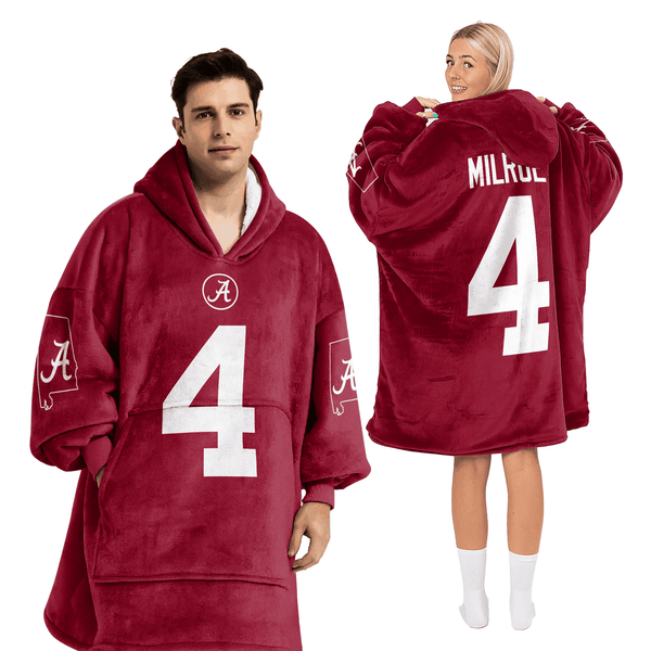 Adult 4 Alabama Football Unisex Blanket Hoodie