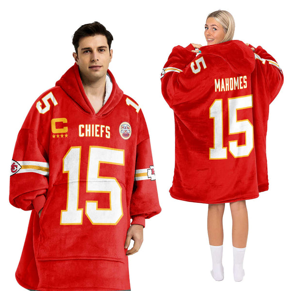 Adult PM 15 Kansas City Football Unisex Blanket Hoodie