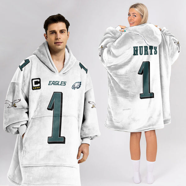 Adult Captain 1 Philadelphia Football Unisex Blanket Hoodie