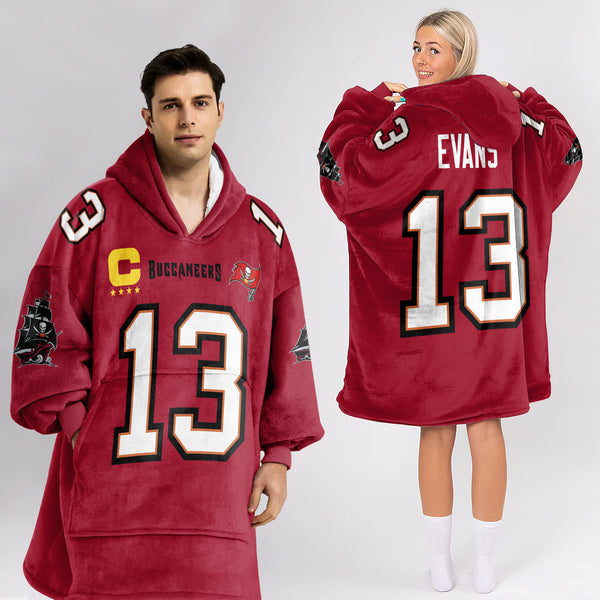 Adult Captain M.E 13 Tampa Bay Football Unisex Blanket Hoodie