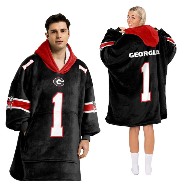 Adult 1 Football Unisex Blanket Hoodie