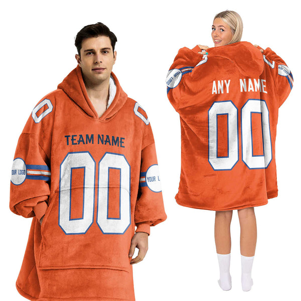 Adult Custom Blanket Hoodie Denver Inspired Color