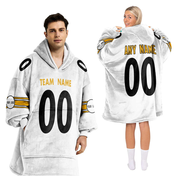 Adult Custom Blanket Hoodie Pittsburgh Inspired Color