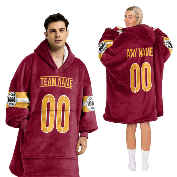 Adult Custom Blanket Hoodie Washington Inspired Color