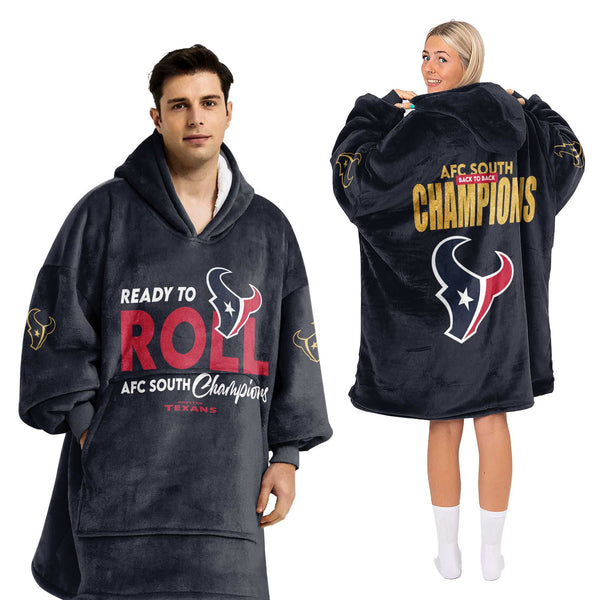Adult Houston Football Unisex Blanket Hoodie