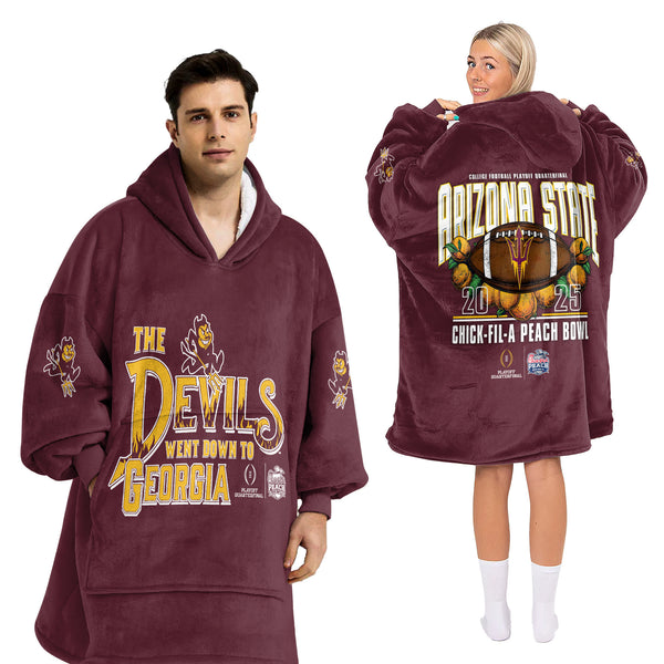 Adult Champions Arizona State Football Unisex Blanket Hoodie