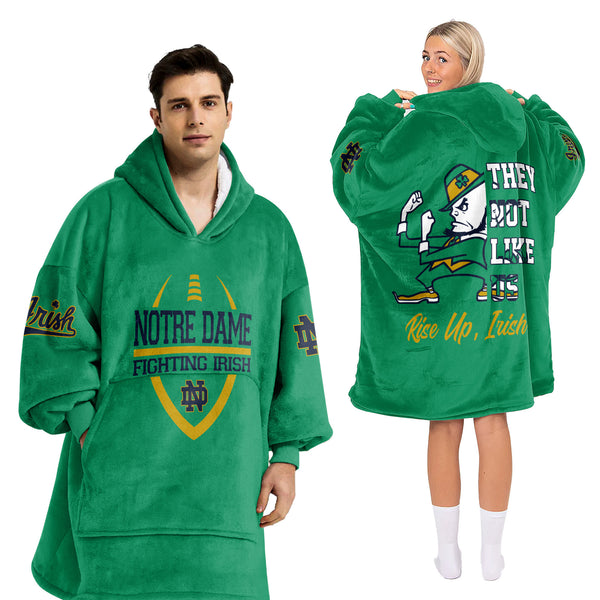 Adult  Football Unisex Blanket Hoodie