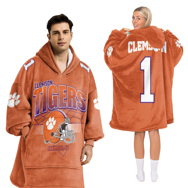 Adult Clemson Football Unisex Blanket Hoodie