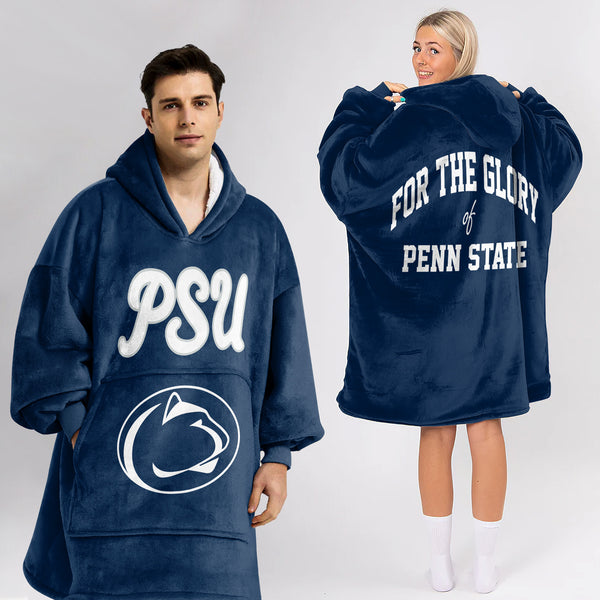 Adult Penn State Football Unisex Blanket Hoodie