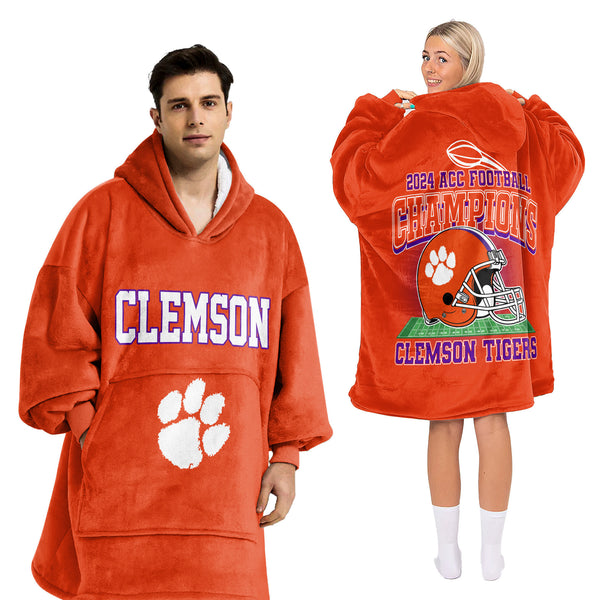 Adult Clemson Football Unisex Blanket Hoodie
