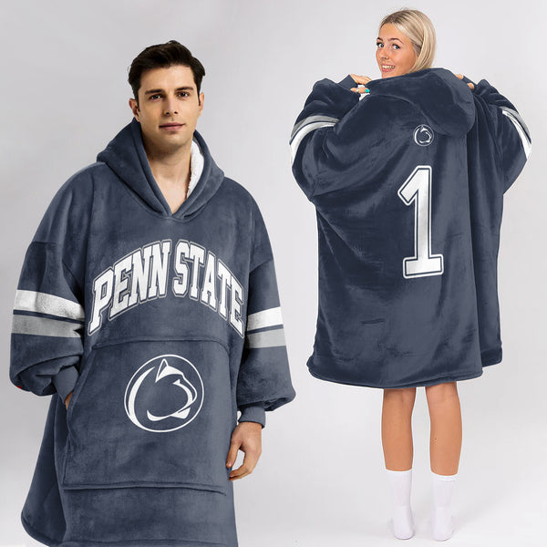 Adult #1 Penn State Football Unisex Blanket Hoodie