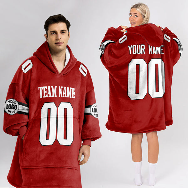 Adult Custom Blanket Hoodie Indiana Inspired Color