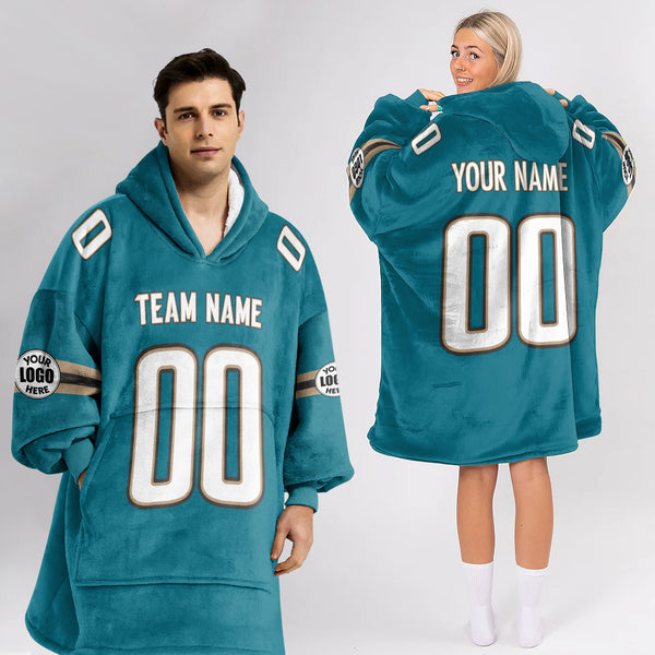 Adult Custom Blanket Hoodie Jacksonville Inspired Color