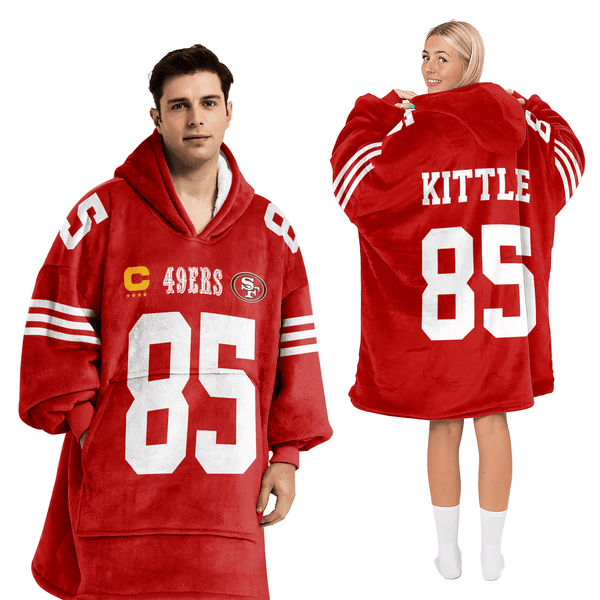 Adult Captain G.K. 85 San Francisco Football Unisex Blanket Hoodie