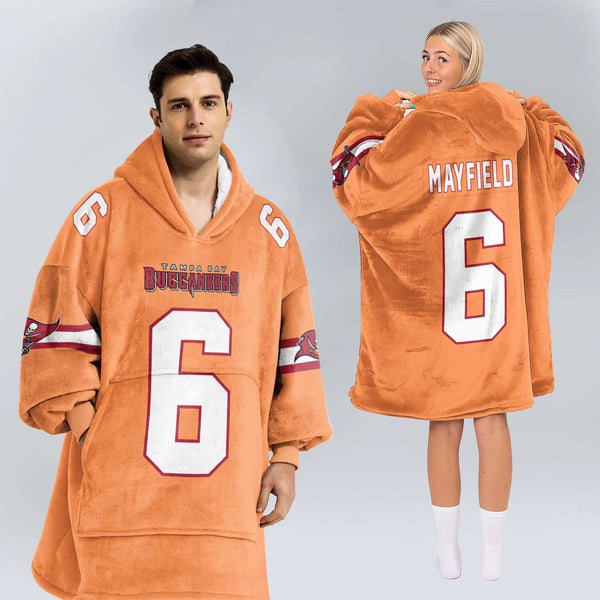 Adult B.M 6 Tampa Bay Football Unisex Blanket Hoodie