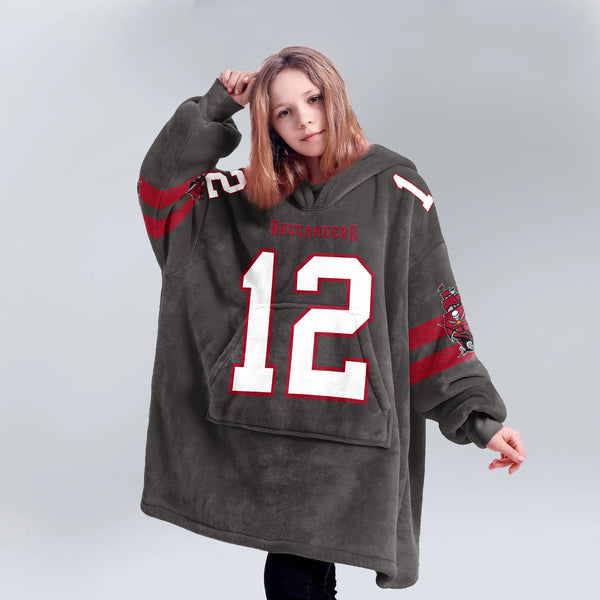 Kid 12 Tampa Bay Football Unisex Blanket Hoodie