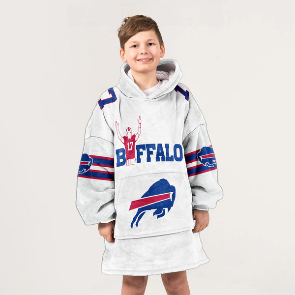 Kid J.A. 17 Buffalo Football Unisex Blanket Hoodie