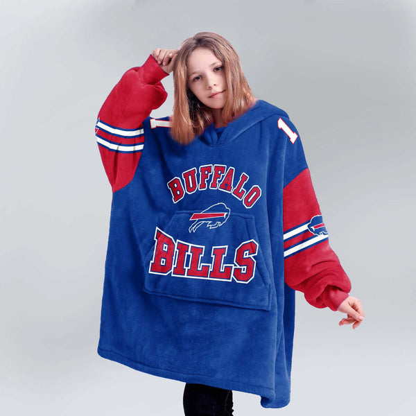 Kid J.A. 17 Buffalo Football Unisex Blanket Hoodie
