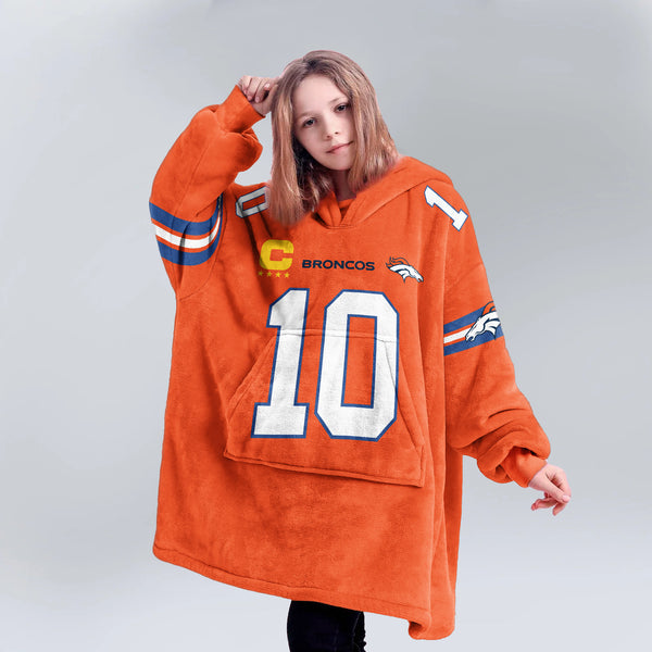 Kid Captain B.N 10 Denver Football Unisex Blanket Hoodie
