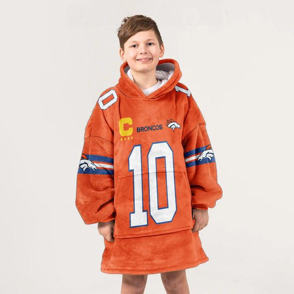 Kid Captain B.N 10 Denver Football Unisex Blanket Hoodie