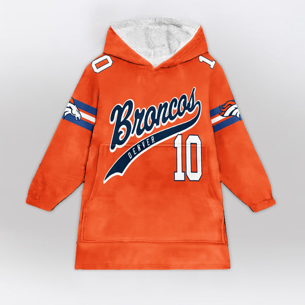 B.N 10 Denver Football Unisex Blanket Hoodie