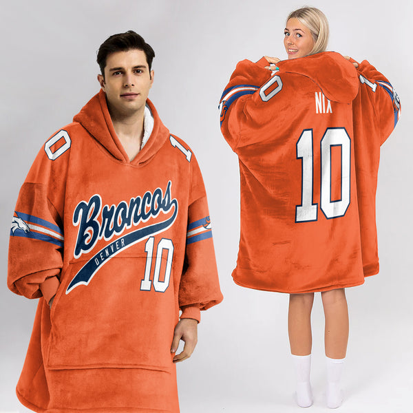 B.N 10 Denver Football Unisex Blanket Hoodie