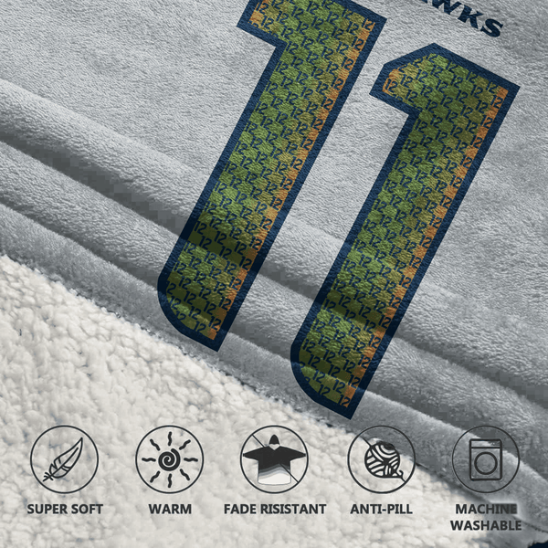 S.N 11 Seattle Football Unisex Blanket Hoodie