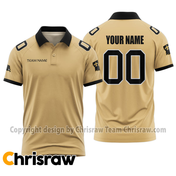 Saints Polo Custom Name & Number