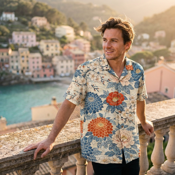 Chrisraw Vibrant Floral Hawaiian Shirt