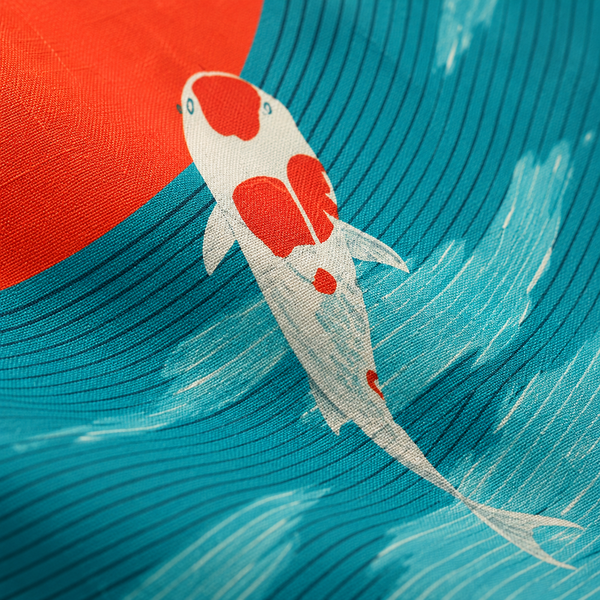 Chrisraw Kaiten Aloha Shirt — Vinyl Record Koi Pond Print