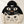 Chrisraw Kuroshiro Hoodie — Black and Cream Cat Face Print