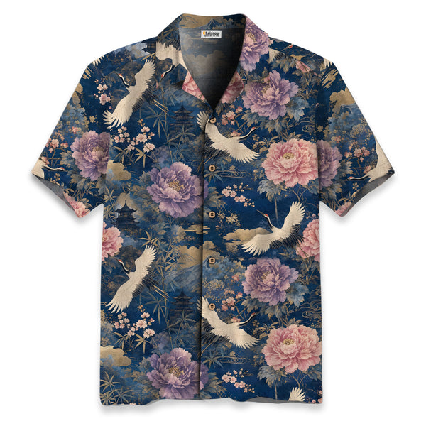Chrisraw Cranes of Edo Hawaiian Shirt