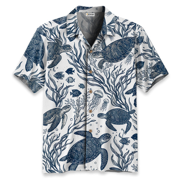 Chrisraw Oceanic Turtle Hawaiian Shirt