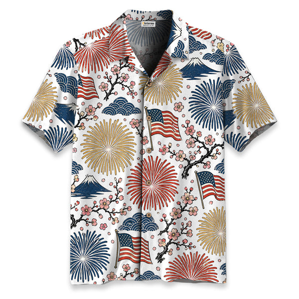 Chrisraw America 250 Seamless Festive Fusion Hawaiian Shirt