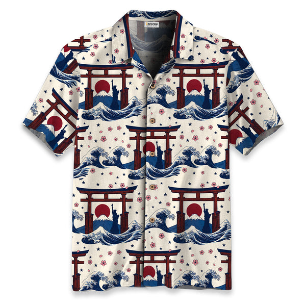 Chrisraw America 250 Seamless Gate of Unity Hawaiian Shirt