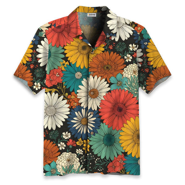 Chrisraw Colorful Chrysanthemums Hawaiian Shirt