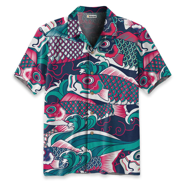 Chrisraw Colorful Japanese Koinobori Hawaiian Shirt