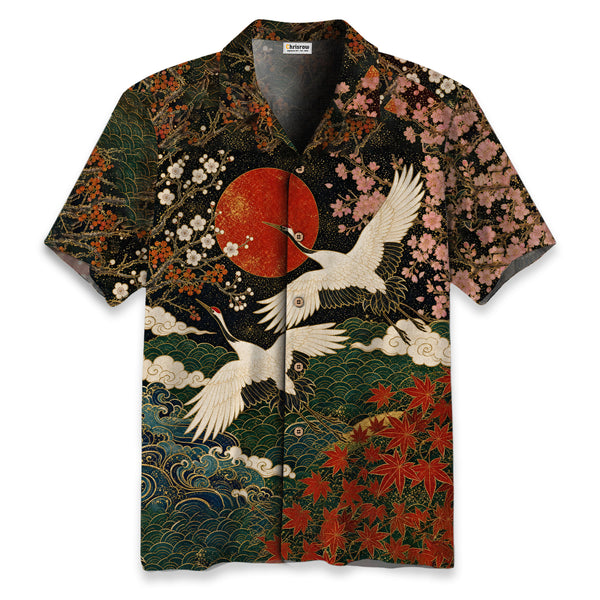 Chrisraw Cranes of Edo Hawaiian Shirt