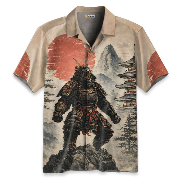 Chrisraw Japanese Samurai Bigfoot Hawaiian Shirt
